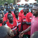 NBA player Luol Deng talks to young people during a practice session in Juba, South Sudan, Aug. 5, 2015.
SAMIR BOL/Getty Images